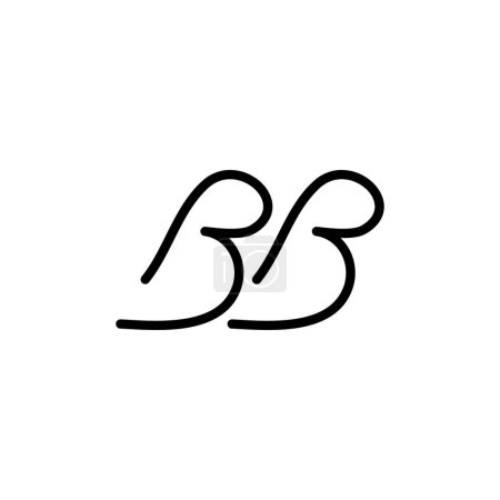 Téléchargez les illustrations : BB lettre logo design vecteur - en licence libre de droit