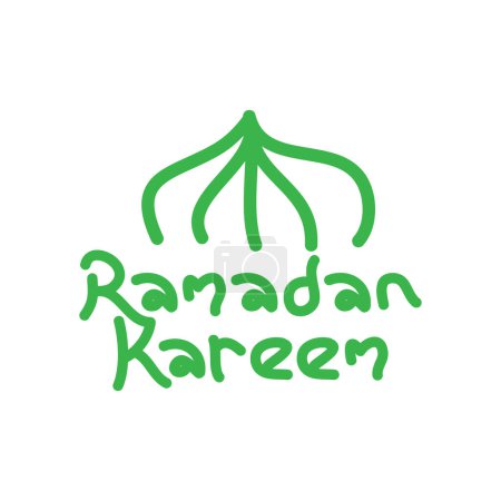 Ramadan kareem Buchstabenentwurfsvektor