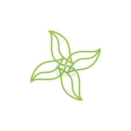 Rotation leaf logo design vector