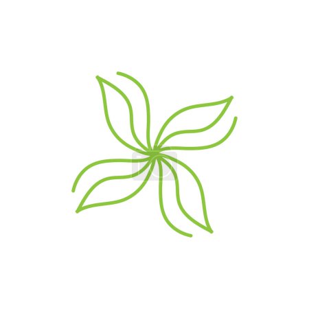 Rotation leaf logo design vector