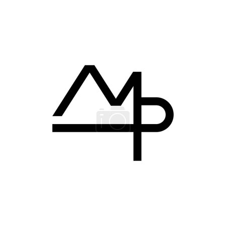 MP Brief oder MVP Brief Logo Design Vektor