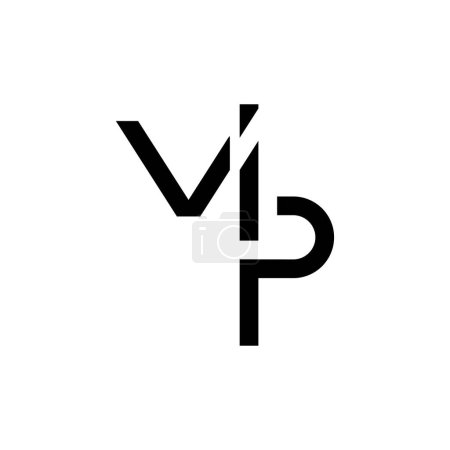VIP lettre logo design vecteur
