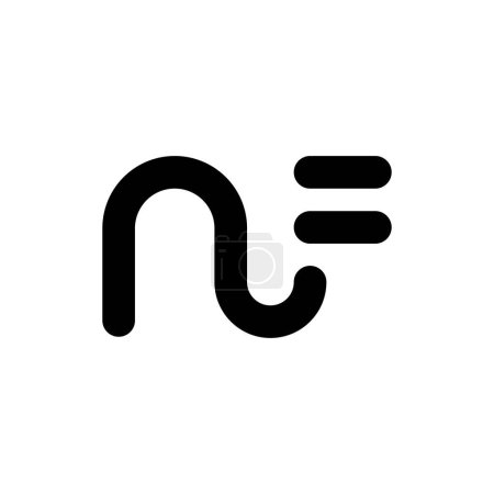 Ilustración de NF carta logo diseño vector - Imagen libre de derechos