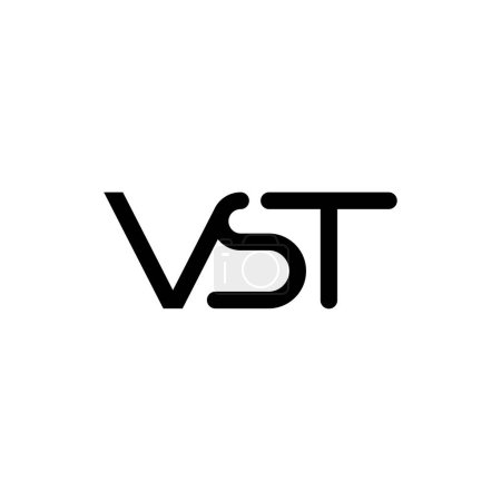 VST letter logo design vector