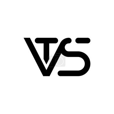 Ilustración de Vector de diseño de logotipo de letra TVS - Imagen libre de derechos
