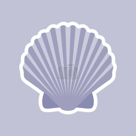Simple sea shell icon graphic isolated vector illustration EPS10