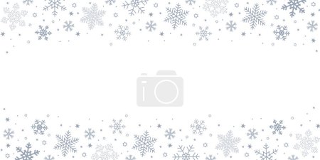 Illustration for Bright banner christmas card with snowflake border vector illustration EPS10 - Royalty Free Image