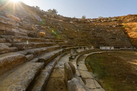 Photo for Roman amphitheater at Stratonikeia Ancient City in Eskihisar, Mugla, Turkey. - Royalty Free Image