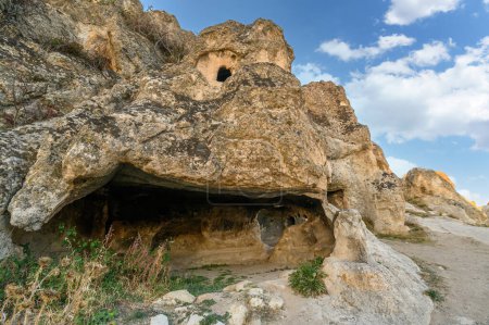Photo for Ayazini cave church and National Park in Afyon, Turkey. Historical ancient Frig (Phrygia, Gordion) Valley - Royalty Free Image