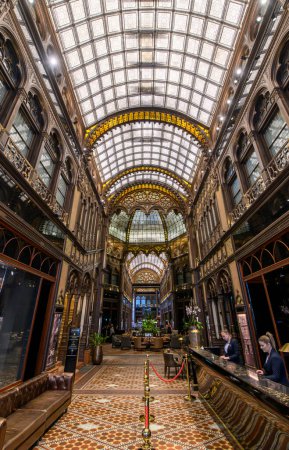 Photo for Budapest, Hungary. Interior of the Parisi Udvar Hotel (Parisian Passage) - Royalty Free Image