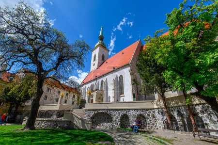 Photo for St. Martin's Cathedral in Bratislava, Slovakia. 13th-century Gothic Romanesque Catholic cathedral - Royalty Free Image