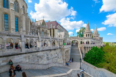 Téléchargez les photos : Budapest, Hungary. Fisherman's Bastion at the heart of Buda's Castle District. - en image libre de droit