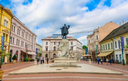 Photo for Szeged, Hungary. Statue of Lajos Kossuth at Klauzal Square - Royalty Free Image