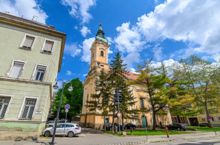 Photo for Szeged, Hungary. Szent Miklos Szerb Ortodox templom or Saint Nicholas Serbian Orthodox Church - Royalty Free Image