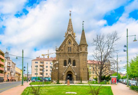 Téléchargez les photos : Szeged, Hongrie. Église réformée ou Szegedi Reformatus templom - en image libre de droit