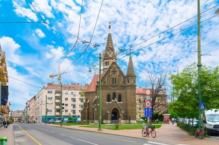 Foto de Szeged, Hungría. Iglesia reformada o templo de Szegedi Reformatus - Imagen libre de derechos