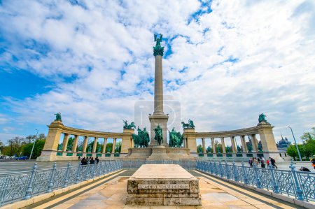 Photo for Budapest, Hungary. Millennium Monument on the Heroes' Square - Royalty Free Image
