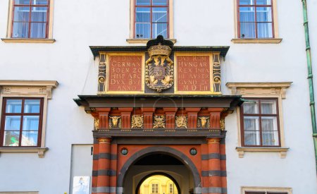 Vienne, Autriche. Porte suisse - l'entrée de l'aile suisse du palais de Hofburg, où se trouve le Trésor impérial. Il a été conçu par Pietro Ferrabosco