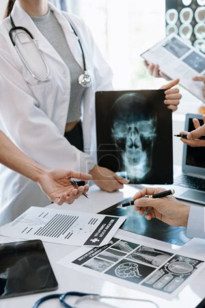 Photo for Meeting team of doctor and medical staff Consultation about the treatment of heart disease, pneumonia, gastrointestinal and stomach diseases. and osteoporosis at the hospital - Royalty Free Image