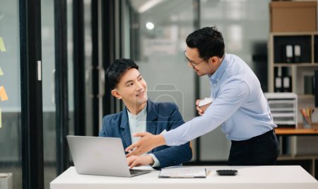 Photo for Portrait of success business people working together in modern office. Teamwork and startup concept - Royalty Free Image