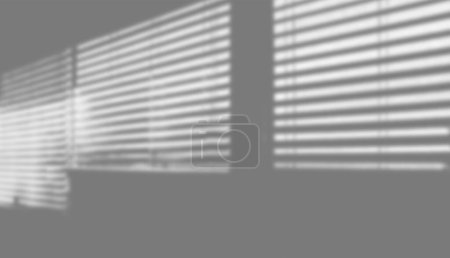 Foto de Abstract shadow of the window in morning light on white wall texture blur background - Imagen libre de derechos