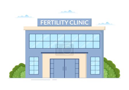 Illustration for Fertility Clinic on Infertility Treatment for Couples and Handles in Vitro Fertilization Programs in Flat Cartoon Hand Drawn Templates Illustration - Royalty Free Image