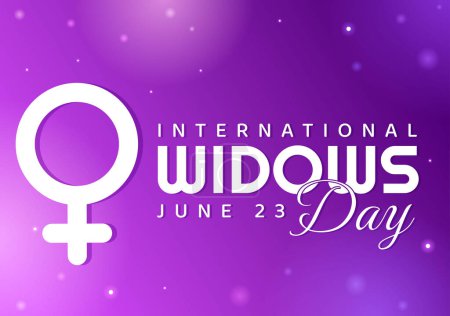 Illustration for International Widows Day Vector Illustration on June 23 with Woman Mourns and Injustice Faced by Widow in Flat Cartoon Hand Drawn Templates - Royalty Free Image