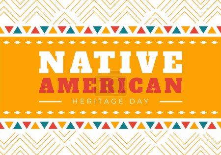 Monat des indianischen Erbes Tag der Vektorillustration mit Celebrate America Indian Culture Annual in den Vereinigten Staaten zu Beiträgen Hintergrund