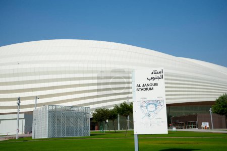 Foto de Doha, Qatar - 6 de octubre de 2022: Al Janoub Stadium - Imagen libre de derechos