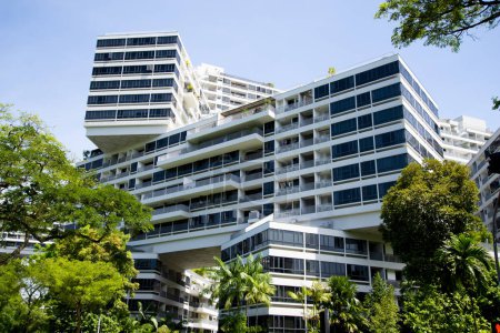 Photo for Singapore City, Singapore - April 13, 2019: The Interlace is composed of 1000-unit apartments & was designed by OMA and Ole Scheeren - Royalty Free Image