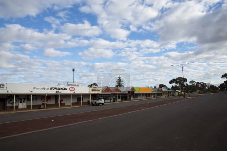 Photo for Norseman, Australia - April 20, 2022: Main street in the town - Royalty Free Image