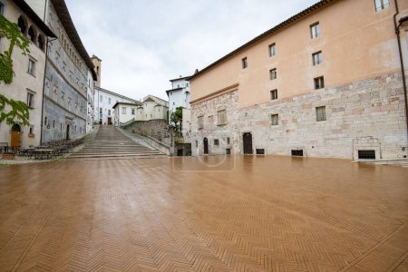 Plaza of the Cathedral in Spoleto - Italy