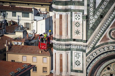 Photo for Maintenance on Giotto's Bell Tower - Florence - Italy - Royalty Free Image