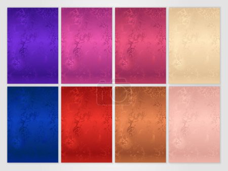 Illustration for Elegant Colorful Marble Background Set with Luxury Texture - Royalty Free Image