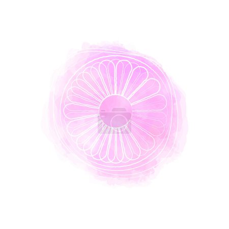 Pink Daisy Flower Watercolor Logo