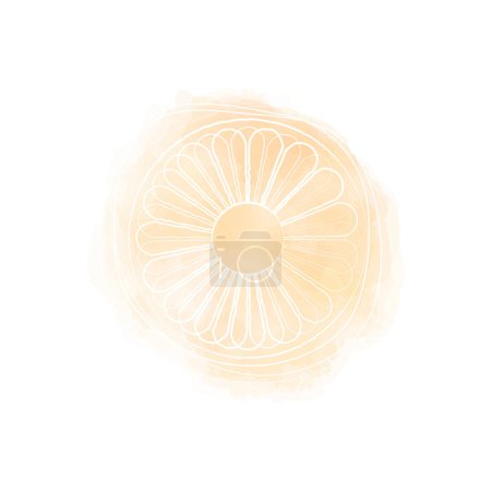 Logo aquarelle fleur de marguerite orange