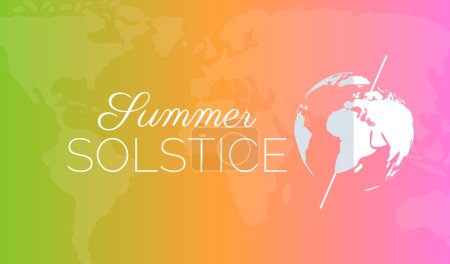 Illustration de fond de solstice d'été coloré