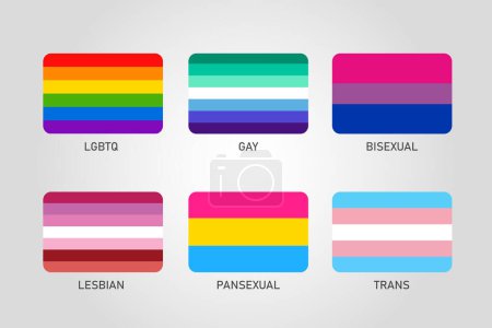 Lgbt pride month flags collection