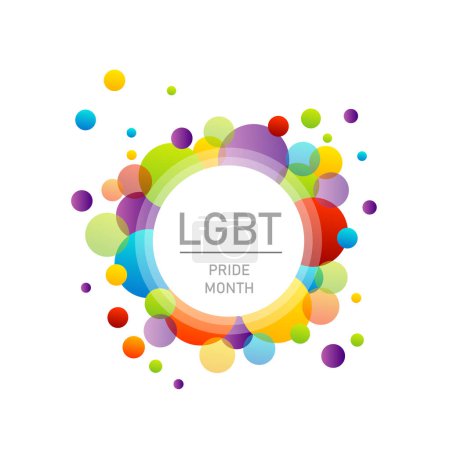 Cadre rond cercles arc-en-ciel couleurs LGBT pride day