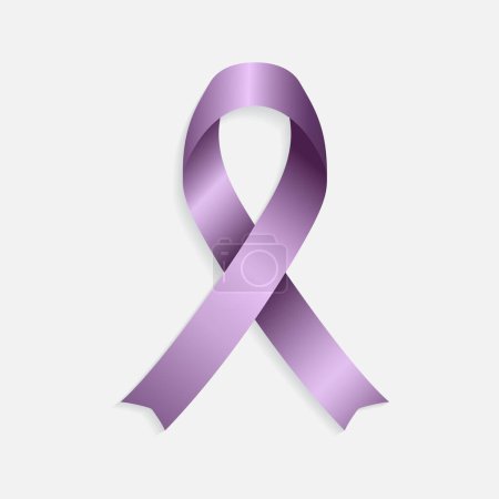 Téléchargez les photos : Journée mondiale du cancer Ruban réaliste violet-3 - en image libre de droit