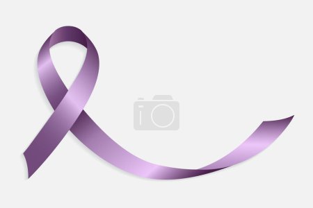 Ilustración de Día Mundial del Cáncer Cinta Realista Púrpura-2 - Imagen libre de derechos