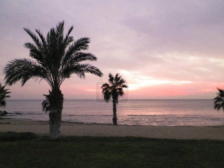 Foto de Puesta de sol sobre la playa tropical. Belleza en la naturaleza. - Imagen libre de derechos