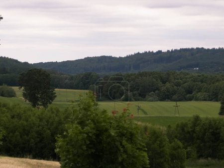 Mountainous landscape of Wiezyca. Wiezyca is mountainous part of Kashubia region in Poland.