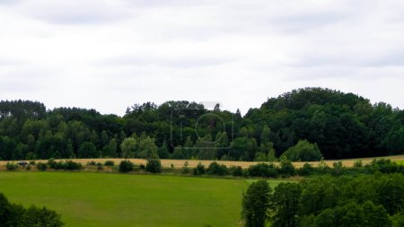 Fields and meadows of Wiezyca. Wiezyca is popular touristic region of Kashubia Region. Poland