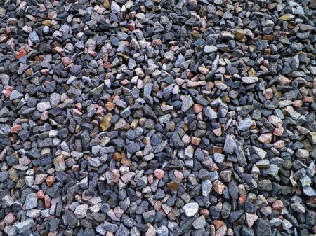 Nahaufnahme von kleinen Steinen als Hintergrund der Natur. Kopierraum.