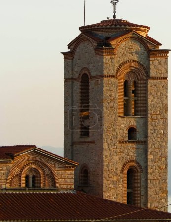 Orthodox church of st. Panteleimon. Architecture and religion concept. Ochrid City, Macedonia.