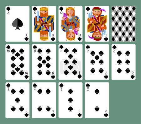 Palas palo jugando a las cartas en estilo plano moderno divertido. Ilustración vectorial