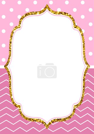 Photo for Minnie Mouse cute invitation pink - Royalty Free Image