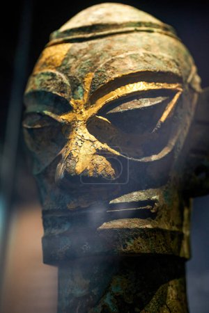 Photo for Bronze Mask Relics of Sanxingdui in Ancient China - Royalty Free Image