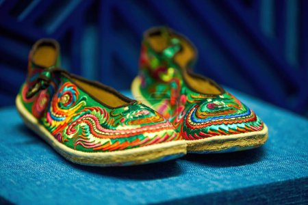 Photo for A pair of exquisite embroidered shoes - Royalty Free Image